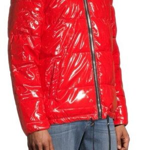 American Stitch Glossy Red Puffer Jacket